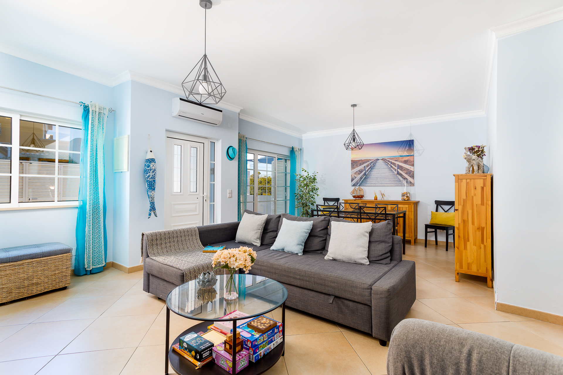 Luxury villa lounge feature shot.